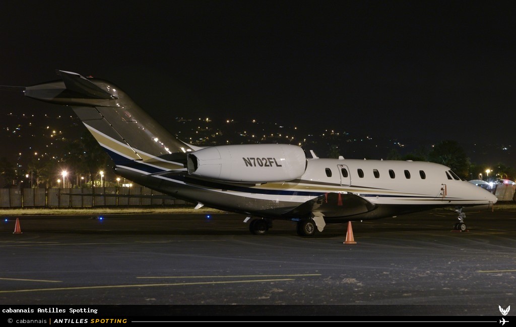 N702FL · Cessna Citation X, Privé, Martinique – Aimé Césaire