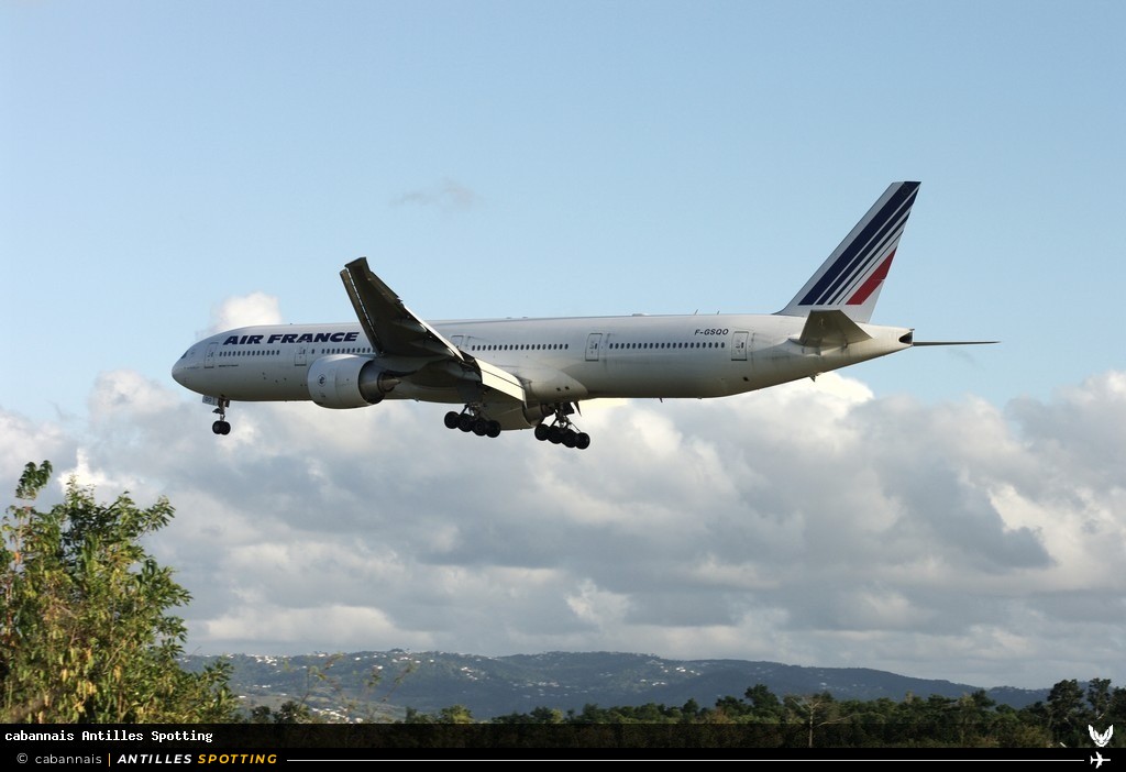 F-GSQO · Boeing 777-300ER, Air France, Martinique – Aimé Césaire
