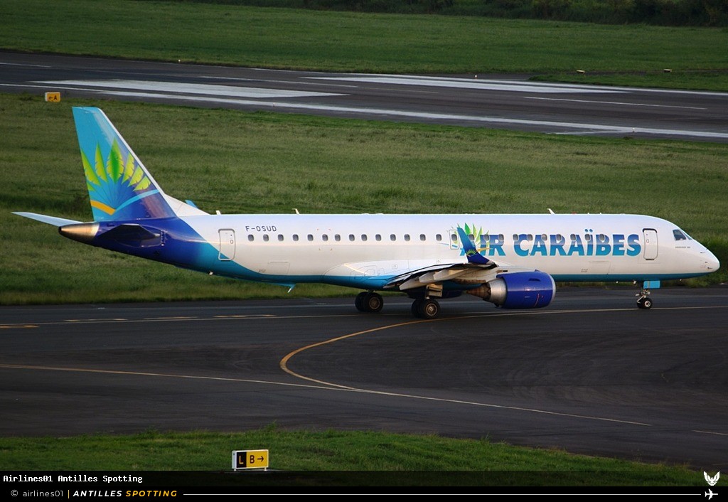 F-OSUD · Embraer E190, Air Caraïbes, Martinique – Aimé Césaire