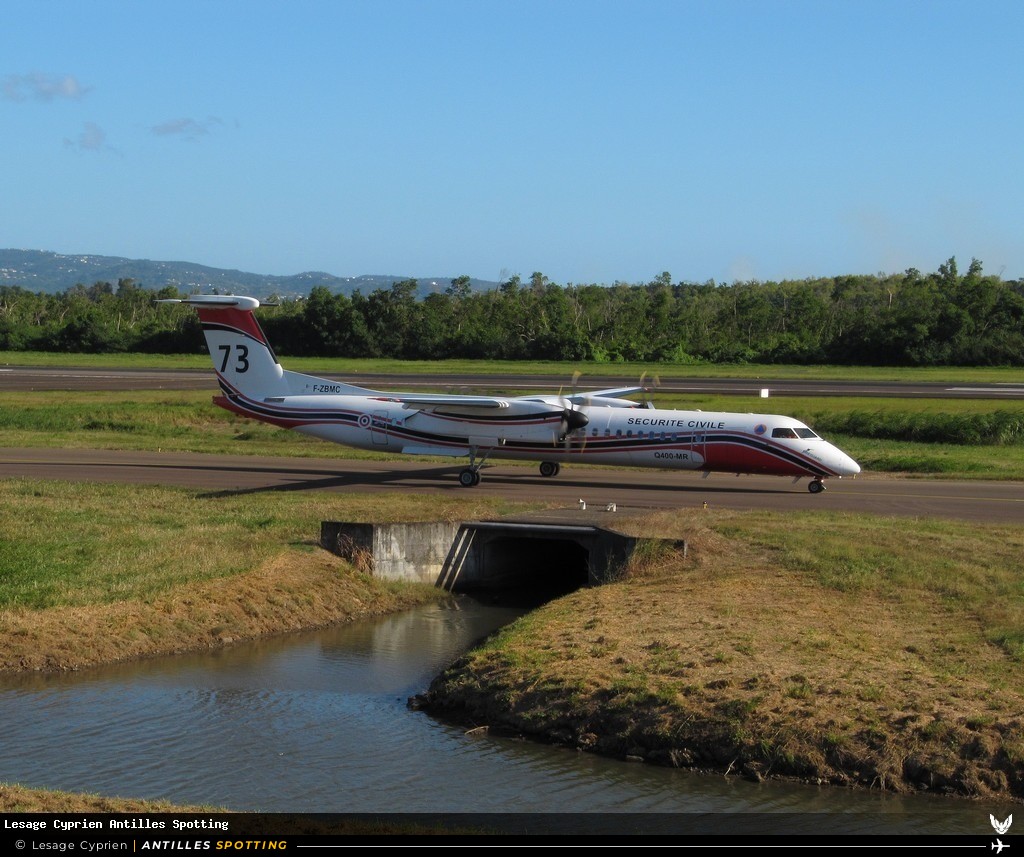 F-ZBMC · De Havilland Canada Dash 8-400, Sécurité civile, Martinique – Aimé Césaire