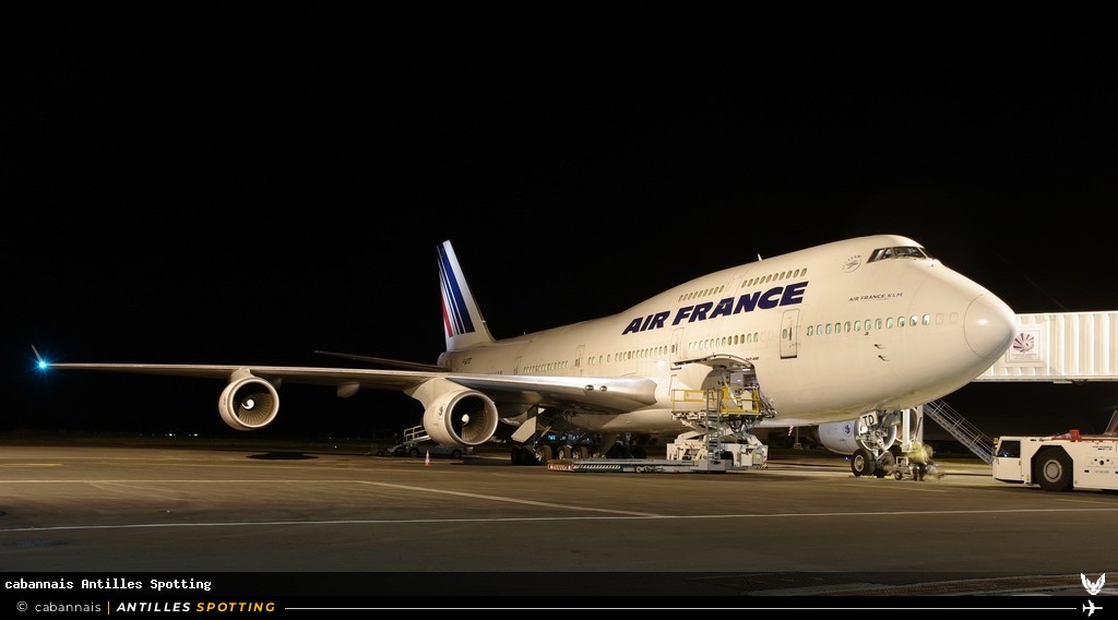 F-GITD · Boeing 747-400, Air France, Martinique – Aimé Césaire