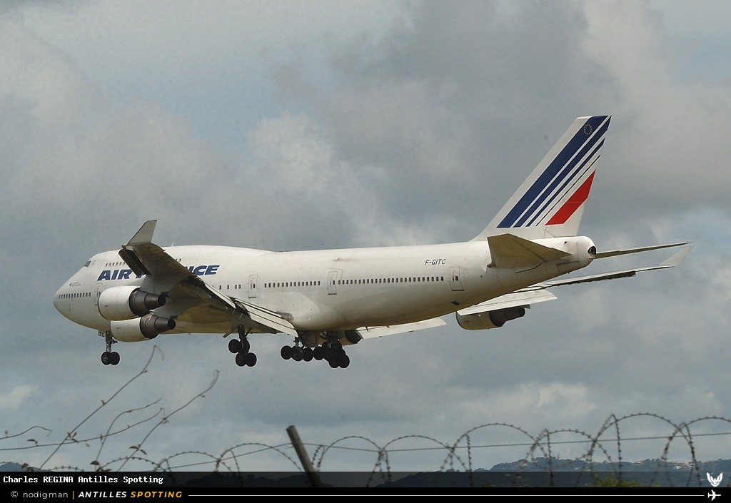 F-GITC · Boeing 747-400, Air France, Martinique – Aimé Césaire