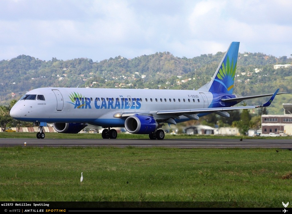 F-OSUD · Embraer E190, Air Caraïbes, Martinique – Aimé Césaire