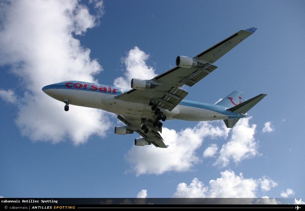 F-HSEX · Boeing 747-400, Corsairfly, Martinique – Aimé Césaire
