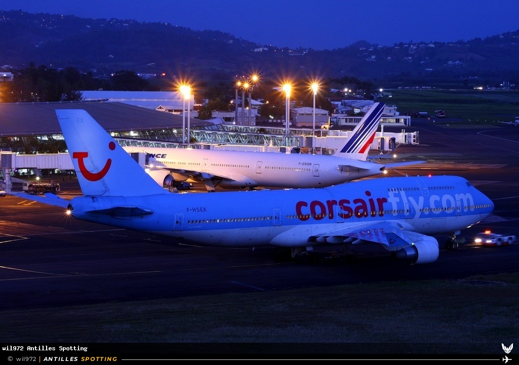 F-HSEX · Boeing 747-400, Corsairfly, Martinique – Aimé Césaire