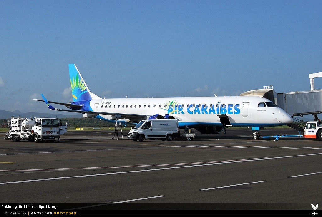 F-OSUD · Embraer E190, Air Caraïbes, Martinique – Aimé Césaire
