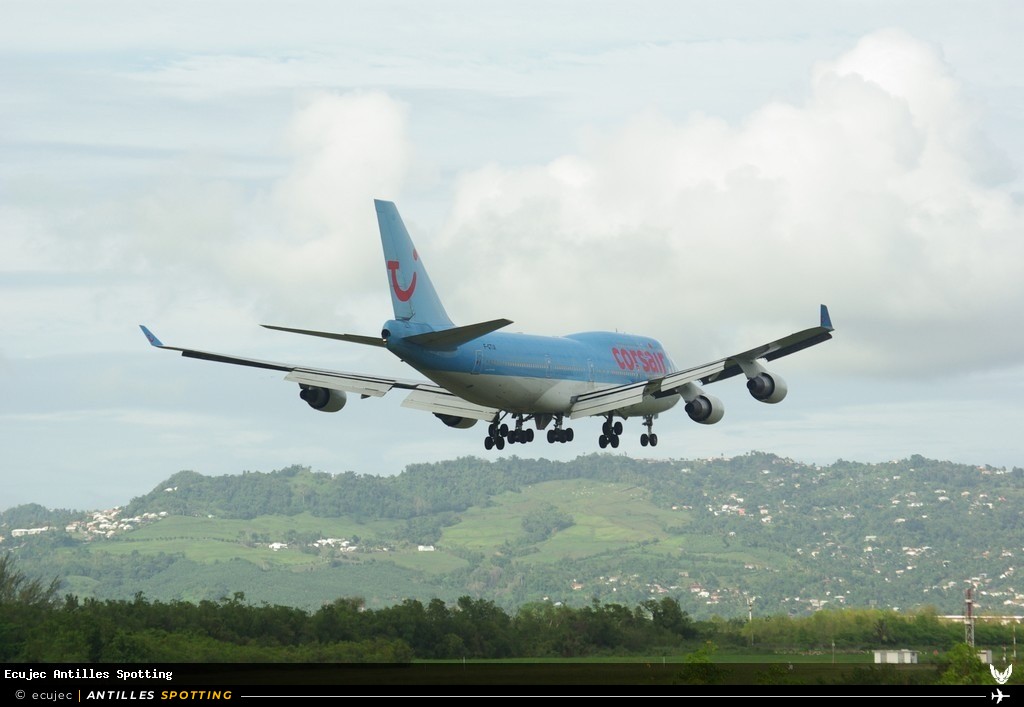 F-GTUI · Boeing 747-400, Corsairfly, Martinique – Aimé Césaire