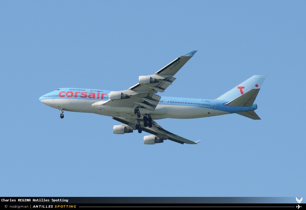 F-HSEA · Boeing 747-400, Corsairfly, Martinique – Aimé Césaire