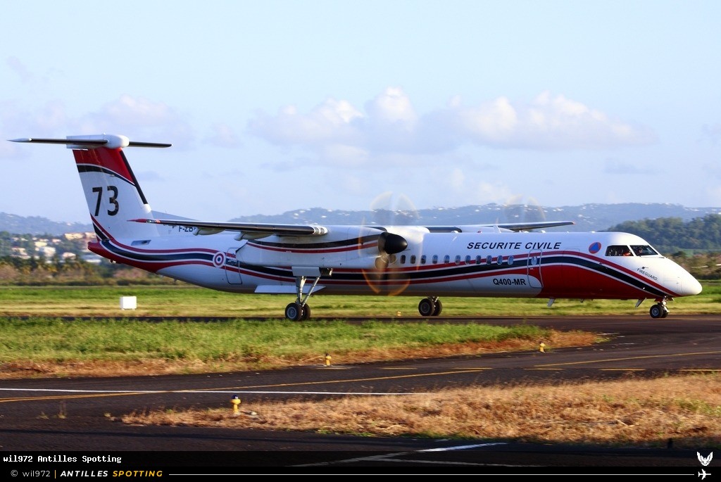 F-ZBMC · De Havilland Canada Dash 8-400, Sécurité civile, Martinique – Aimé Césaire