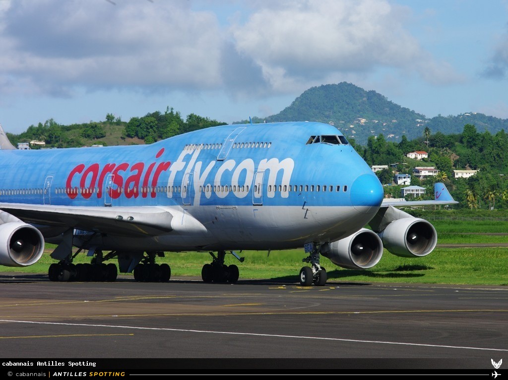 F-HSEA · Boeing 747-400, Corsairfly, Martinique – Aimé Césaire