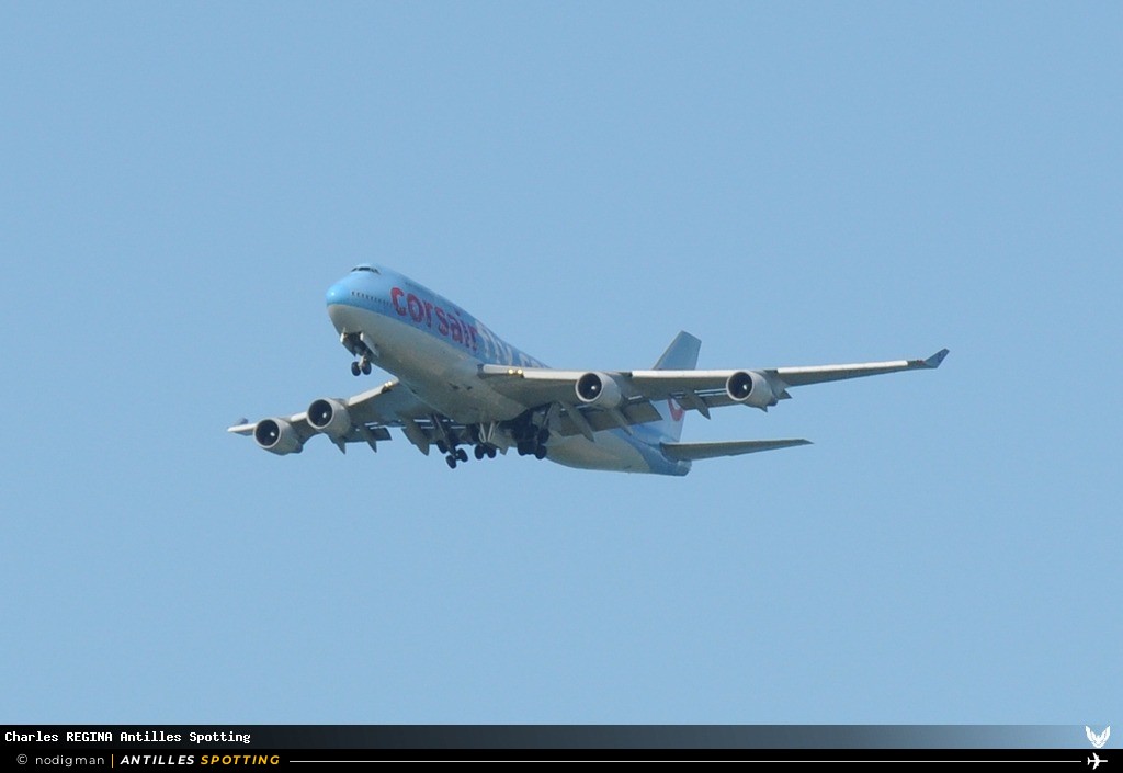 F-HSEA · Boeing 747-400, Corsairfly, Martinique – Aimé Césaire