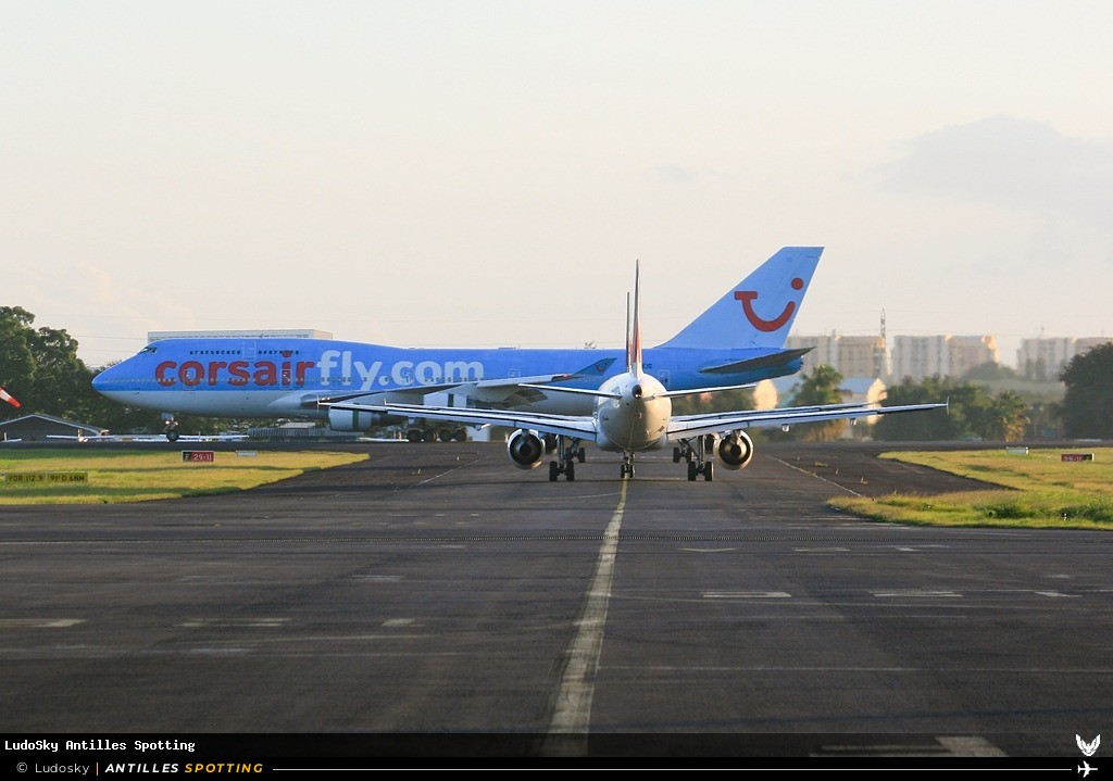F-HKIS · Boeing 747-400, Corsairfly, Pointe-à-Pitre – Maryse Condé