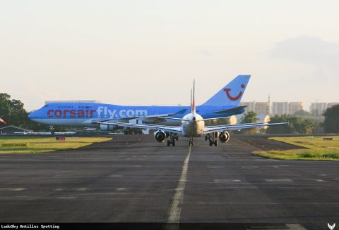 F-HKIS · Boeing 747-400, Pointe-à-Pitre – Maryse Condé