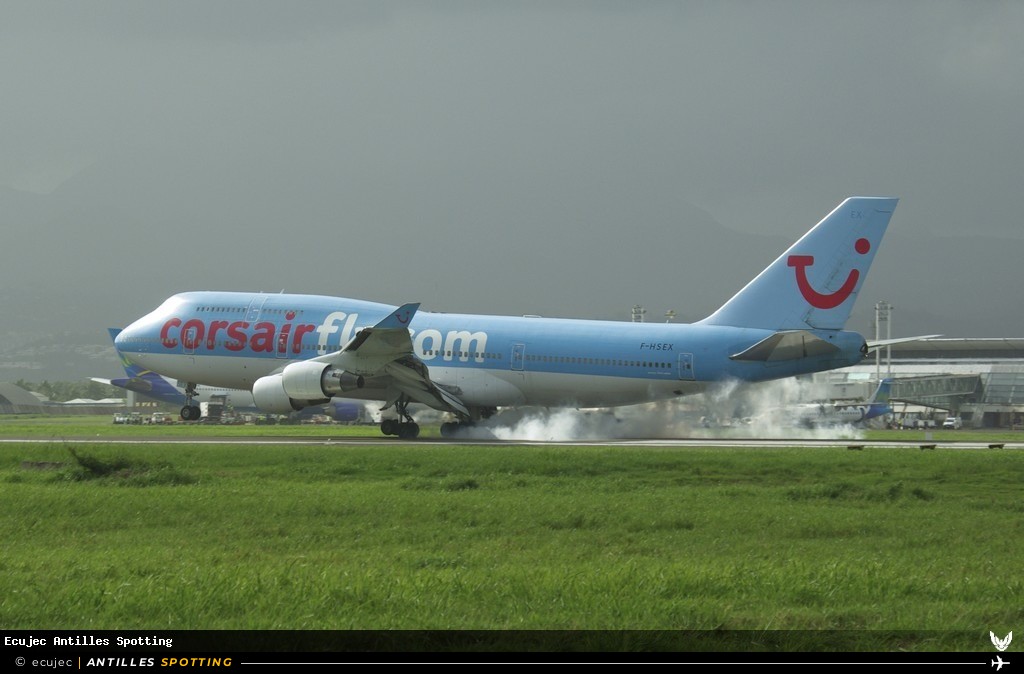 F-HSEX · Boeing 747-400, Corsairfly, Martinique – Aimé Césaire