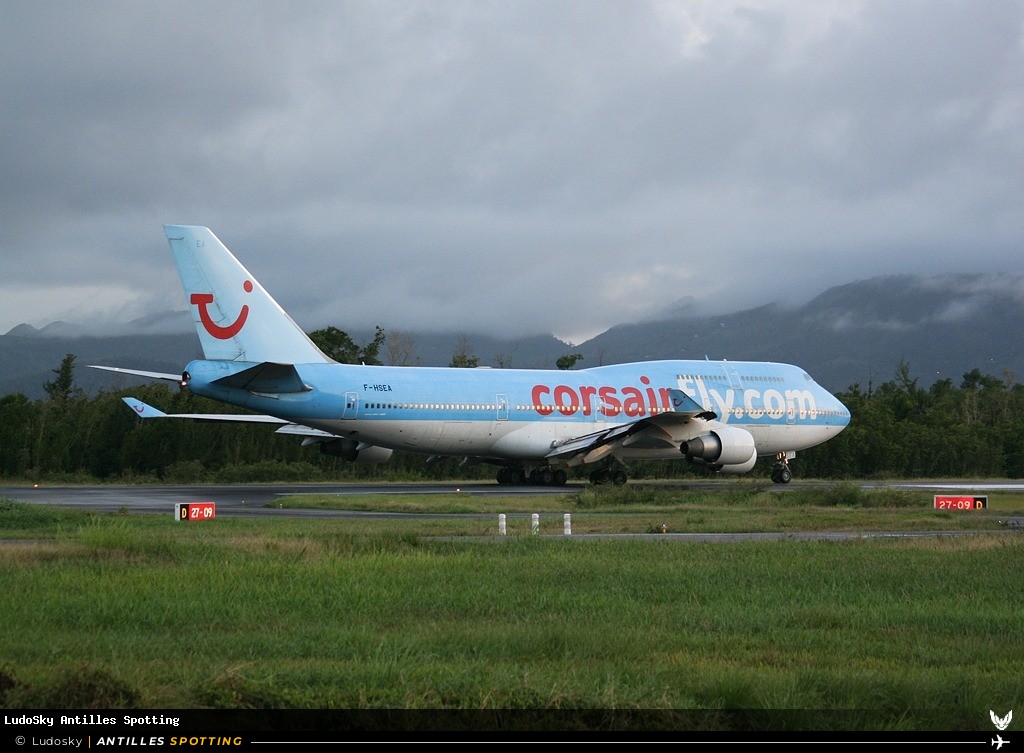 F-HSEA · Boeing 747-400, Corsairfly, Martinique – Aimé Césaire