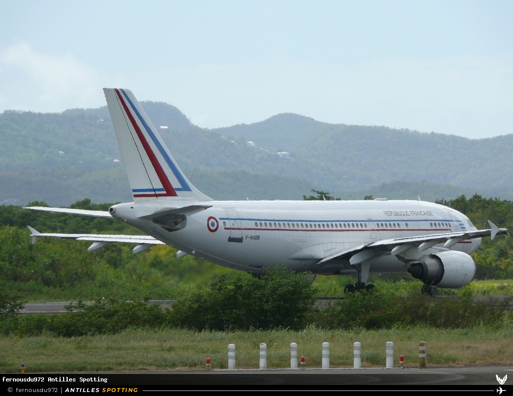 F-RADB · Airbus A310, République Française - COTAM, Martinique – Aimé Césaire