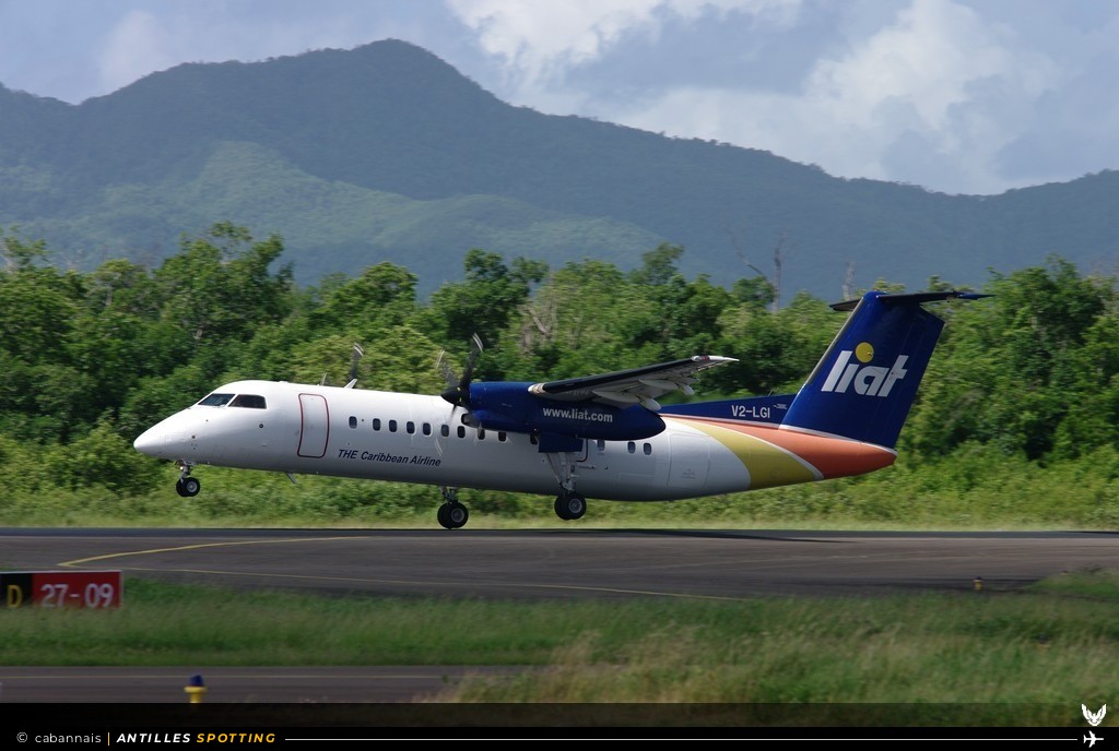 V2-LGI · De Havilland Canada Dash 8-300, LIAT, Martinique – Aimé Césaire