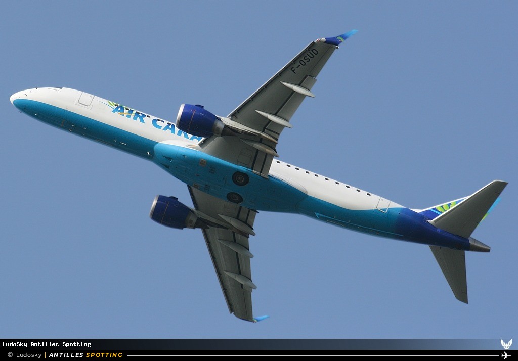 F-OSUD · Embraer E190, Air Caraïbes, Pointe-à-Pitre – Maryse Condé