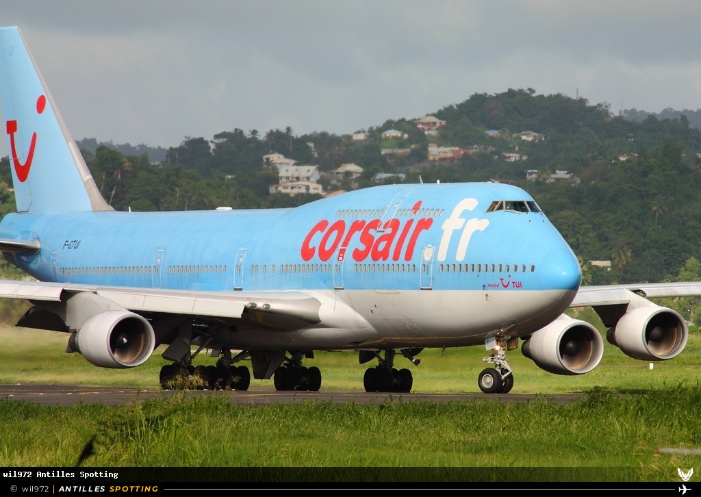 F-GTUI · Boeing 747-400, Corsairfly, Martinique – Aimé Césaire