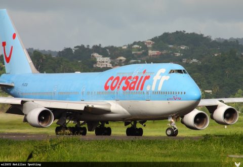 F-GTUI · Boeing 747-400, Martinique – Aimé Césaire