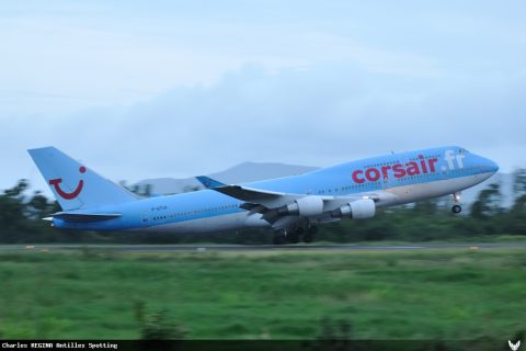 F-GTUI · Boeing 747-400, Martinique – Aimé Césaire