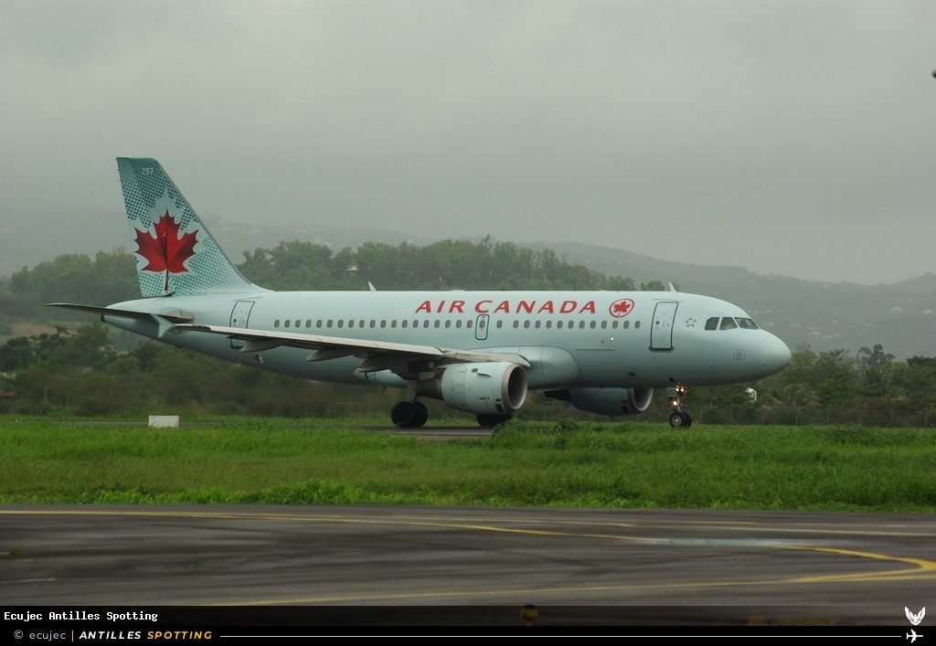 C-FYJP · Airbus A319, Air Canada, Martinique – Aimé Césaire