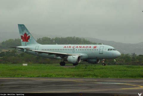 C-FYJP · Airbus A319, Martinique – Aimé Césaire