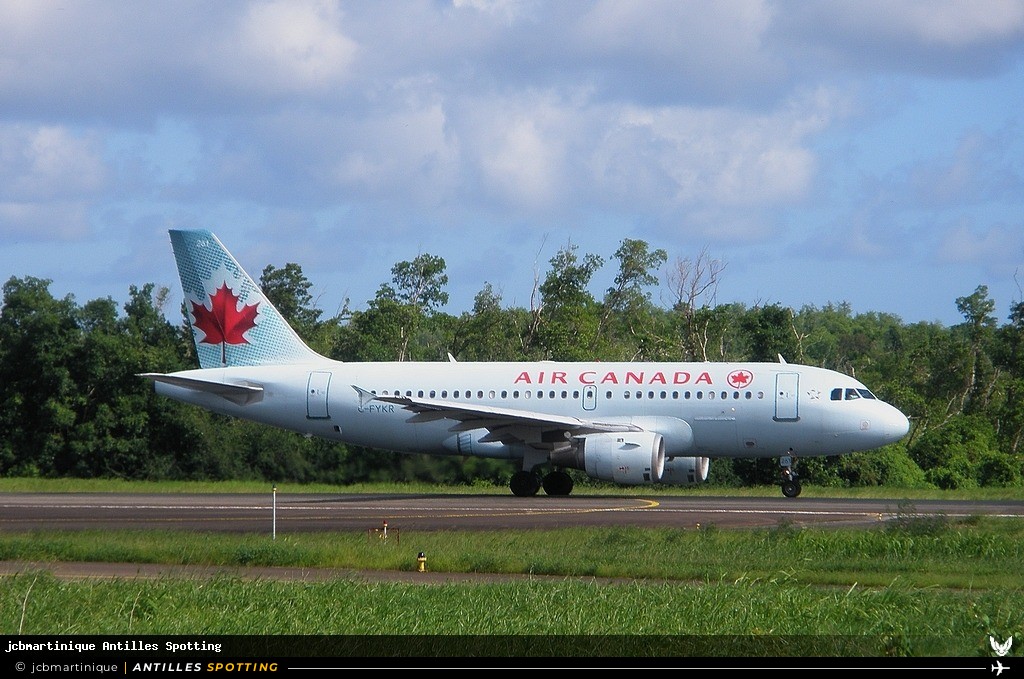 C-FYKR · Airbus A319, Air Canada, Martinique – Aimé Césaire