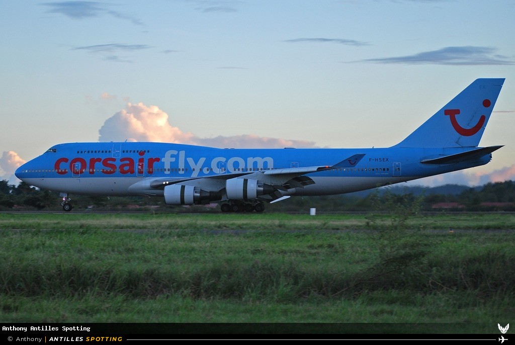 F-HSEX · Boeing 747-400, Corsairfly, Martinique – Aimé Césaire