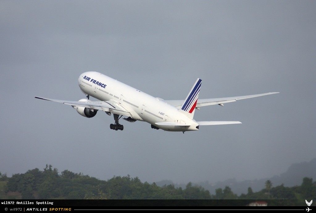 F-GSQT · Boeing 777-300ER, Air France, Martinique – Aimé Césaire