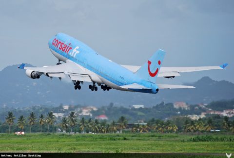 F-GTUI · Boeing 747-400, Martinique – Aimé Césaire