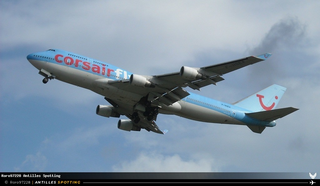 F-HSEA · Boeing 747-400, Corsairfly, Martinique – Aimé Césaire