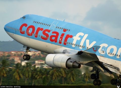 F-HSEA · Boeing 747-400, Martinique – Aimé Césaire