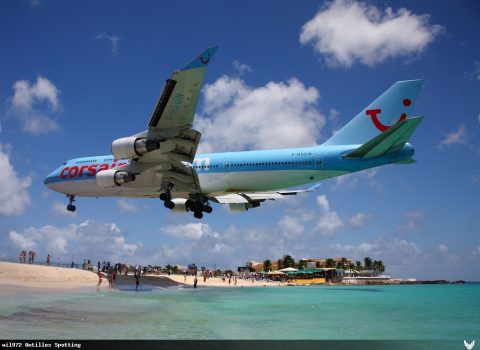 F-HSUN · Boeing 747-400, Sint Maarten – Princess Juliana