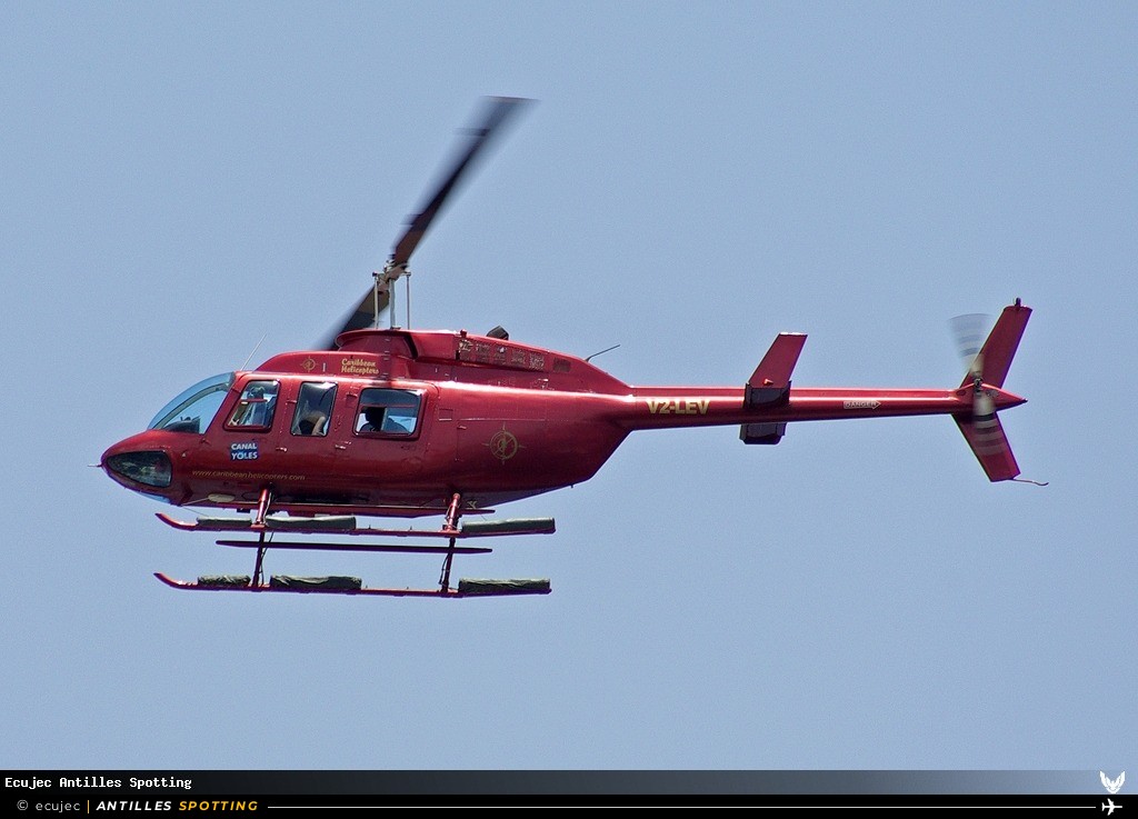 V2-LEV · Bell 206 JetRanger, Caribbean Helicopter, Martinique – Aimé Césaire