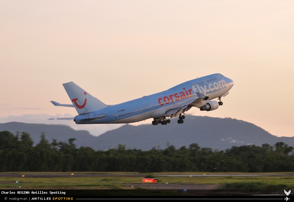 F-HSEA · Boeing 747-400, Corsairfly, Martinique – Aimé Césaire
