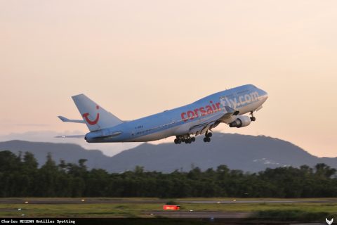 F-HSEA · Boeing 747-400, Martinique – Aimé Césaire