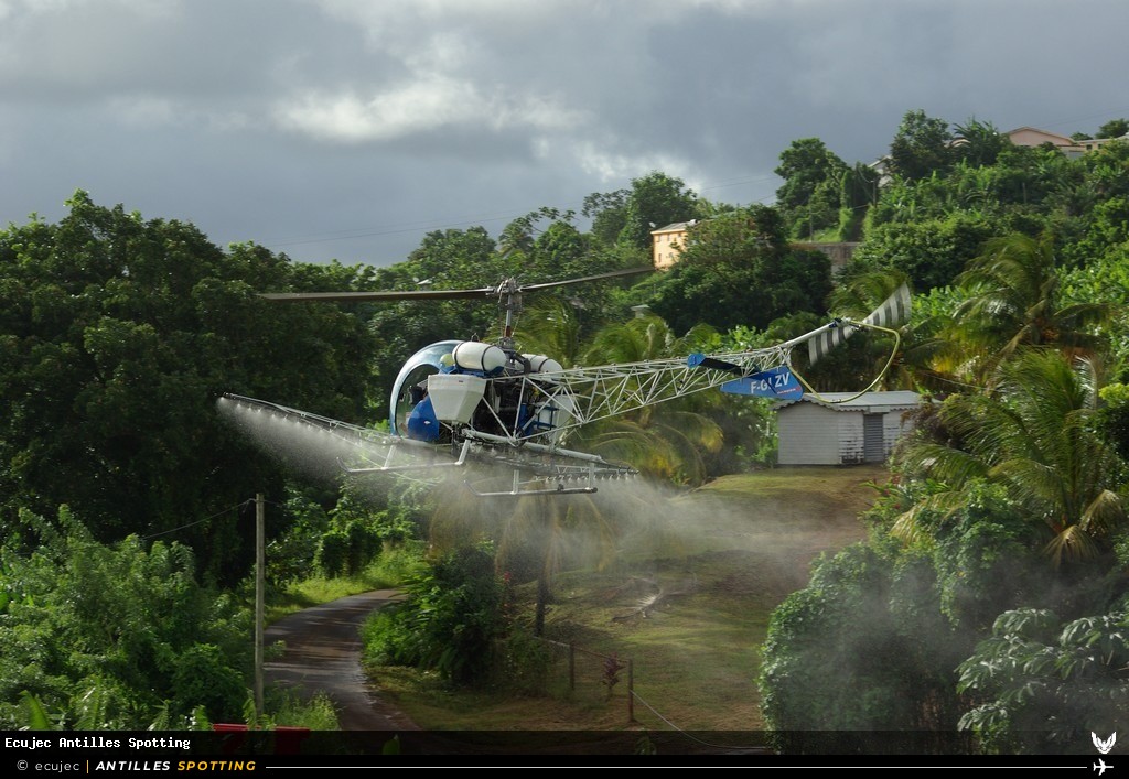 F-GIZV · Bell 47, Air Antilles Associés, Martinique – Aimé Césaire
