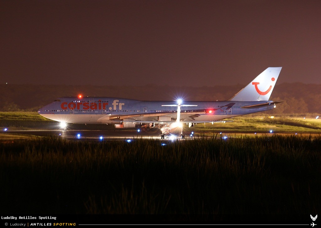 F-GTUI · Boeing 747-400, Corsairfly, Pointe-à-Pitre – Maryse Condé