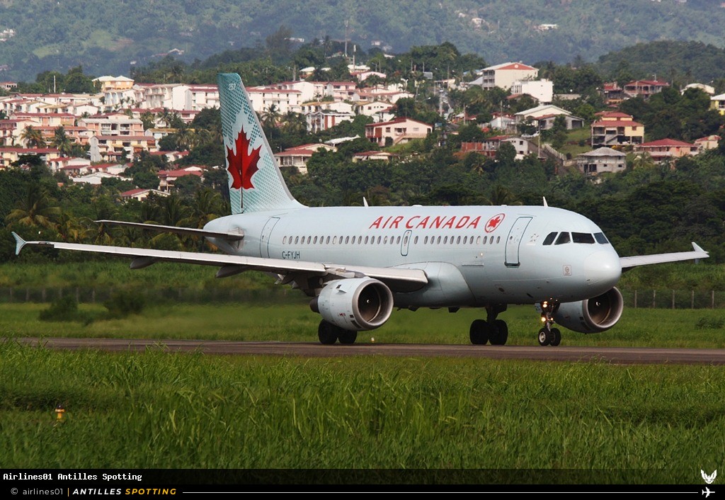 C-FYJH · Airbus A319, Air Canada, Martinique – Aimé Césaire