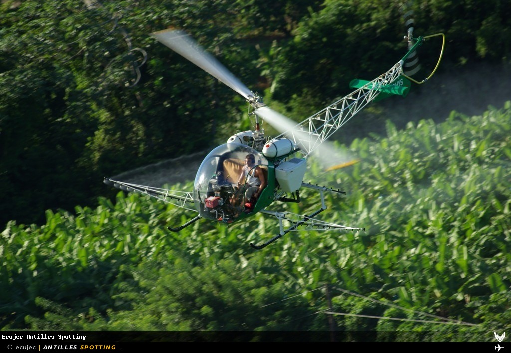 F-GHYS · Bell 47, Air Antilles Associés, Martinique – Aimé Césaire