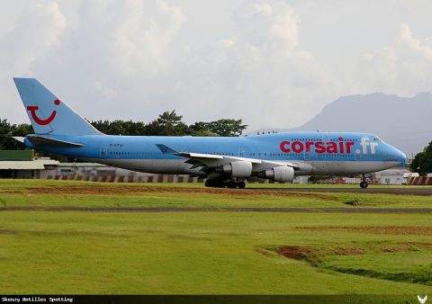 F-GTUI · Boeing 747-400, Pointe-à-Pitre – Maryse Condé