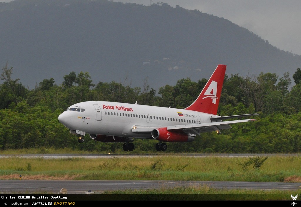 YV1576 · Boeing 737-200, Avior Airlines, Martinique – Aimé Césaire