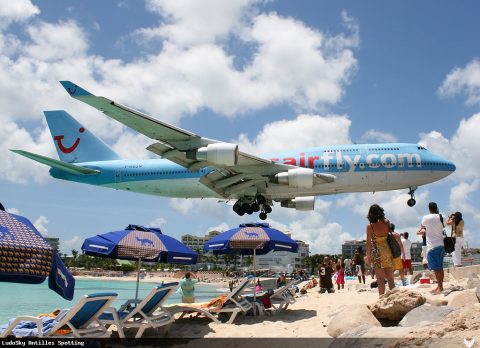 F-HSUN · Boeing 747-400, Sint Maarten – Princess Juliana