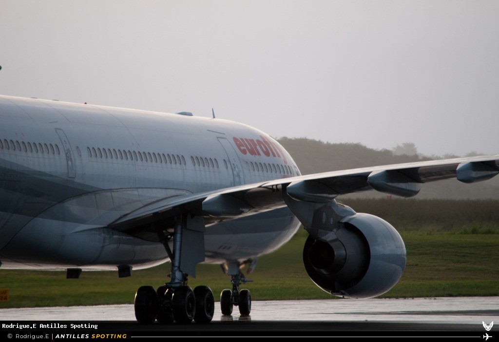 I-EEZM · Airbus A330-200, Eurofly, Pointe-à-Pitre – Maryse Condé