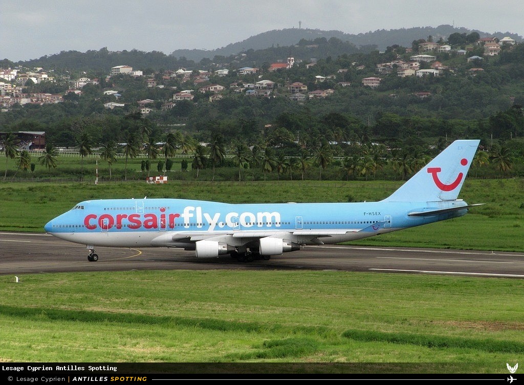 F-HSEX · Boeing 747-400, Corsairfly, Martinique – Aimé Césaire