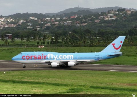 F-HSEX · Boeing 747-400, Martinique – Aimé Césaire