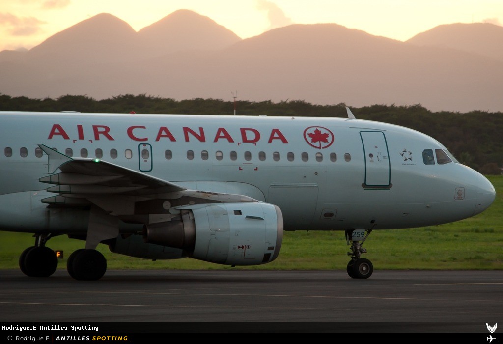 C-FYJP · Airbus A319, Air Canada, Pointe-à-Pitre – Maryse Condé