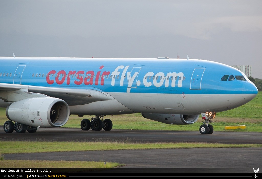 F-HCAT · Airbus A330-200, Corsairfly, Pointe-à-Pitre – Maryse Condé