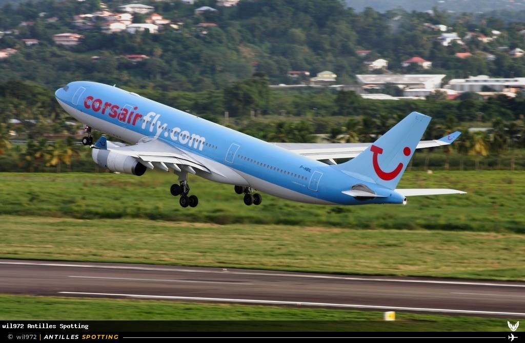 F-HBIL · Airbus A330-200, Corsairfly, Martinique – Aimé Césaire